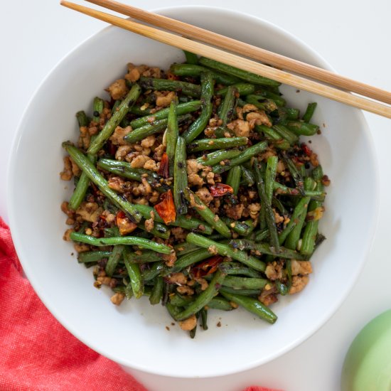 Sichuan Dry Fried Green Beans