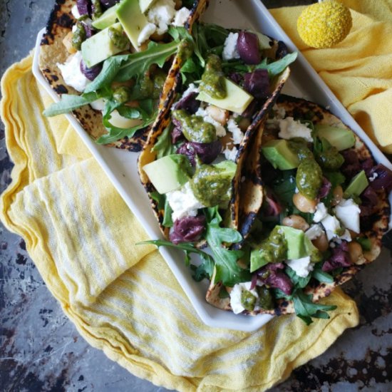 Warm Potato & Crispy Chickpea Tacos