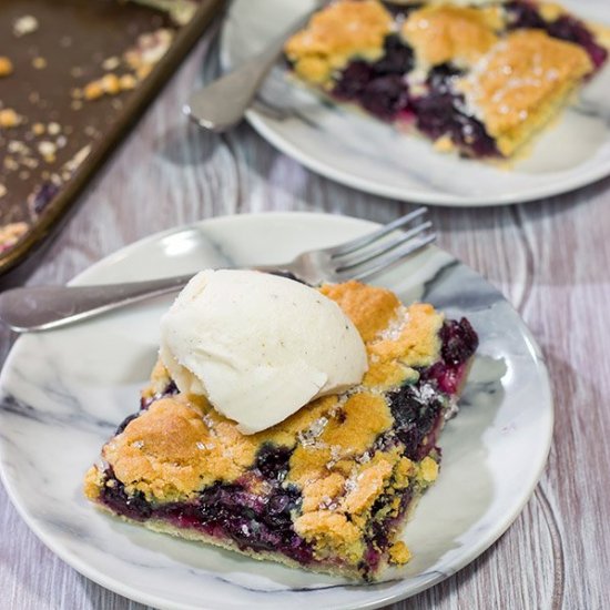 Blueberry Slab Pie with Sugar Cooki