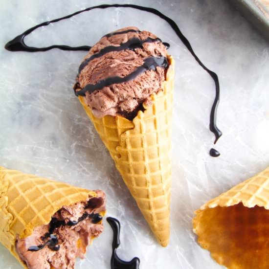 No-Churn Dark Chocolate Ice Cream