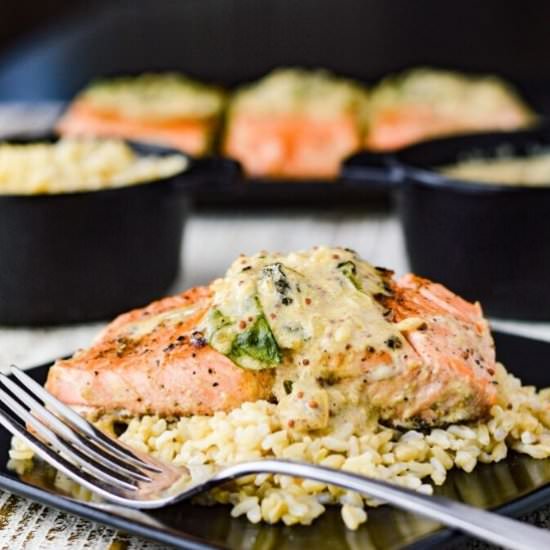 Salmon with Creamy Mustard Sauce