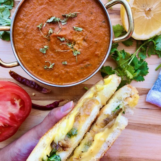 Grilled Cheese Tikka Masala Dip