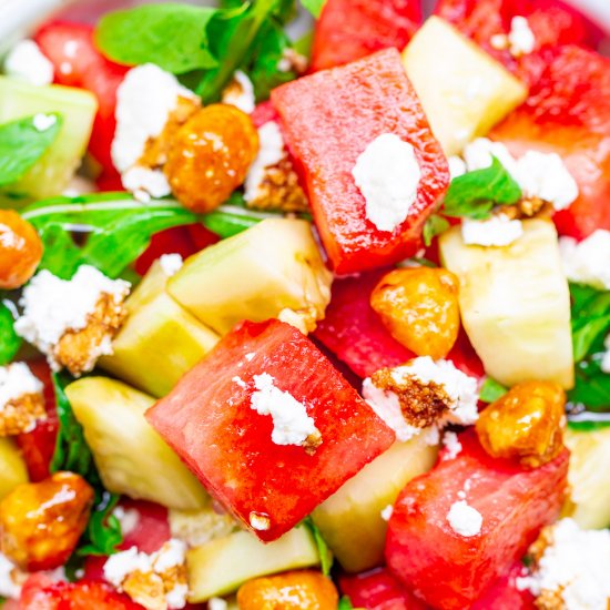 Balsamic Watermelon Cucumber Salad