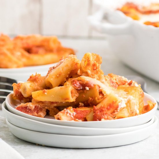 Three Cheese Baked Ziti