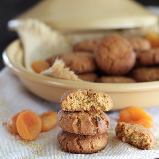 Apricot stuffed Cous Cous Cookies