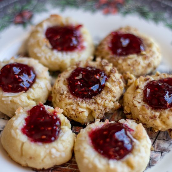 Shortbread Jam Thumbprint Cookies