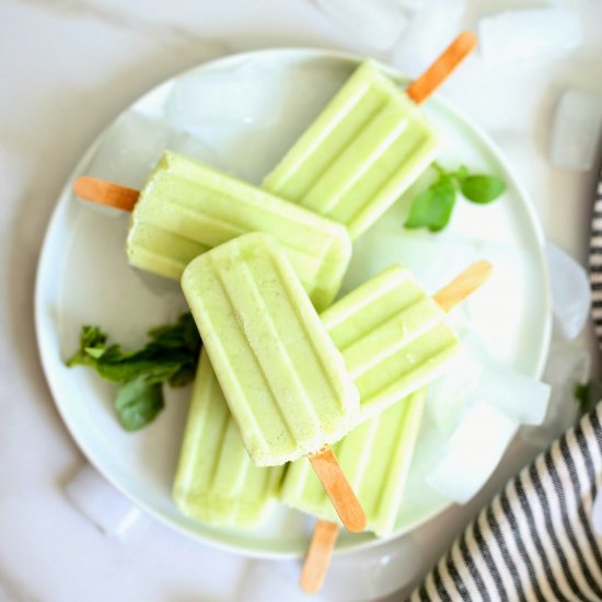 Basil Lemon Popsicles