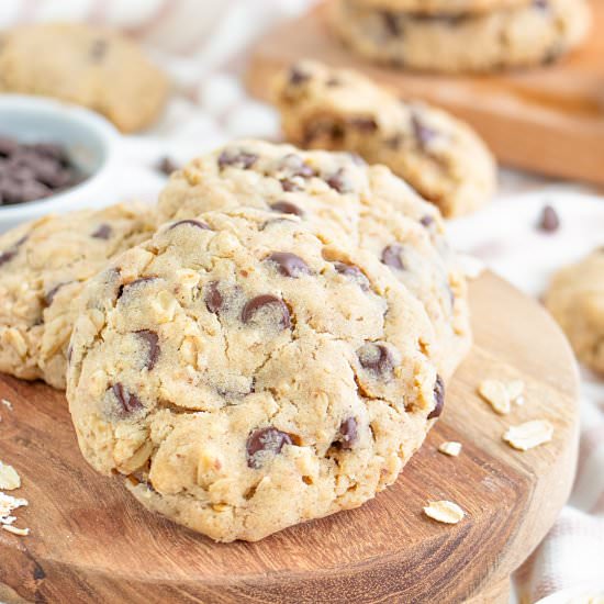 Vegan Chocolate Chip Oatmeal Cookie