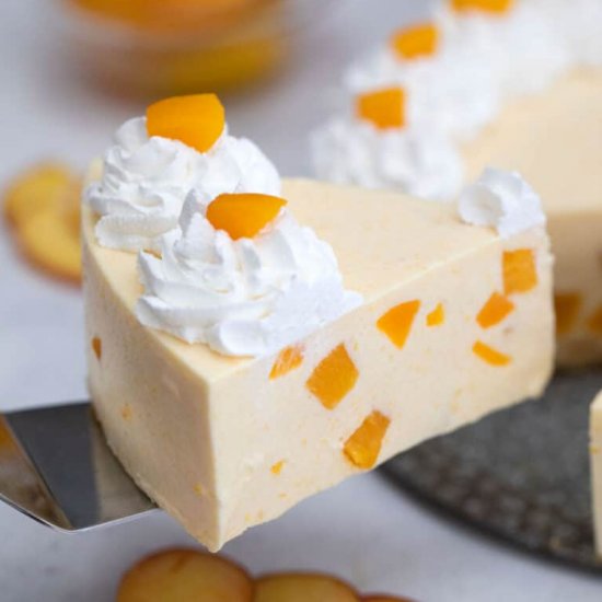 No Bake Peach Cheesecake