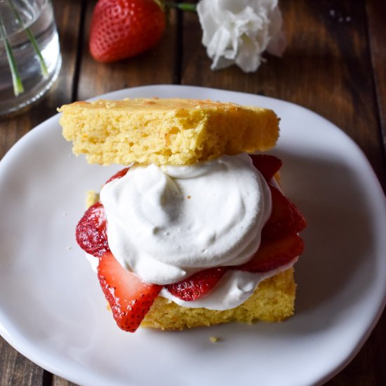 Cornbread Strawberry Shortcakes