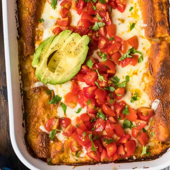 cheesy creamy chicken enchiladas!