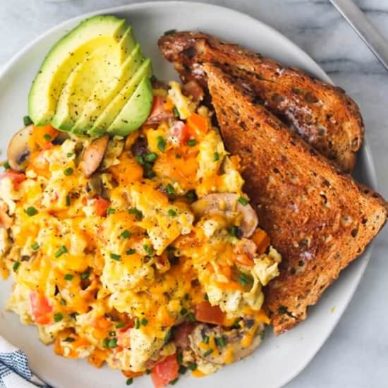 loaded scrambled eggs!