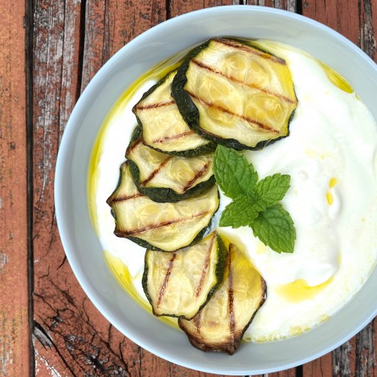 Zucchini Yogurt Chilled Soup