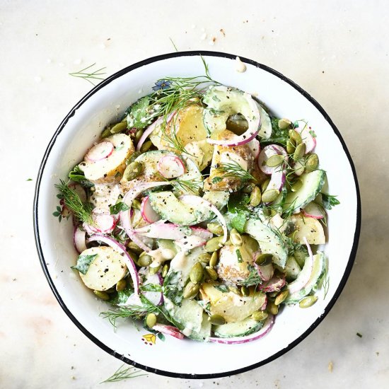 Miso potato salad