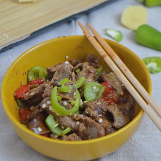 Asian Style Chicken Gizzards