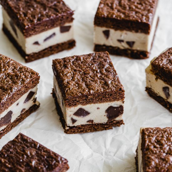 Brownie Ice Cream Sandwiches