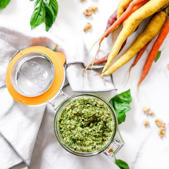 Carrot Top Pesto