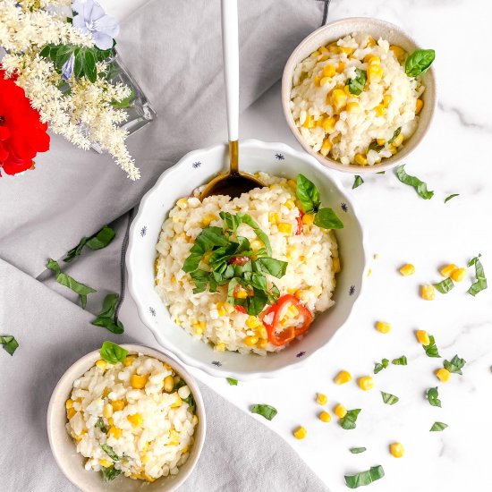 Vegan Summer Corn Risotto