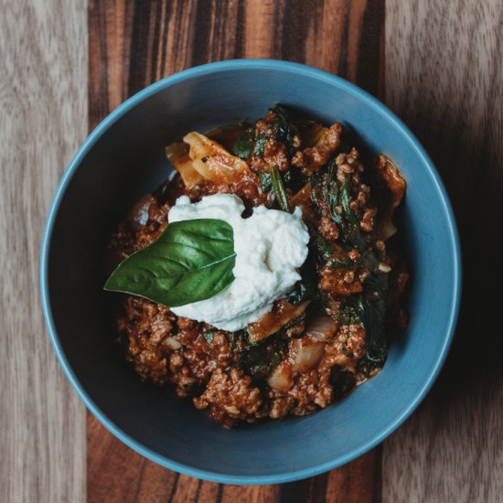 Quick and Easy Skillet Lasagna