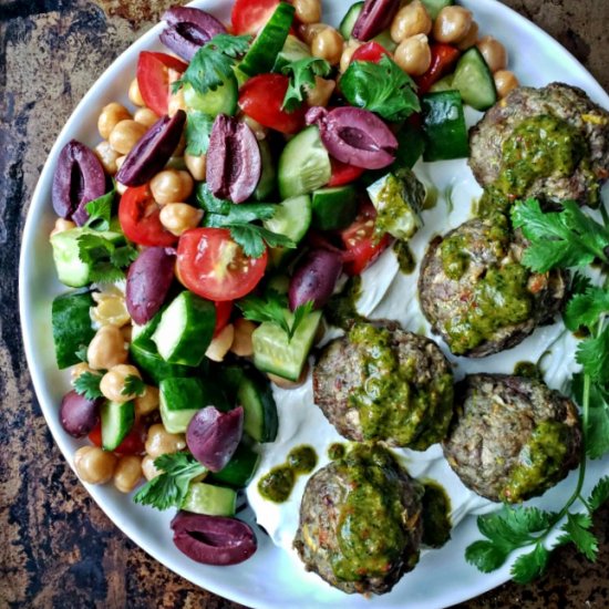 Beef Meatballs With Zhoug & Squash