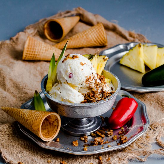 Pineapple Jalapeno Ice Cream