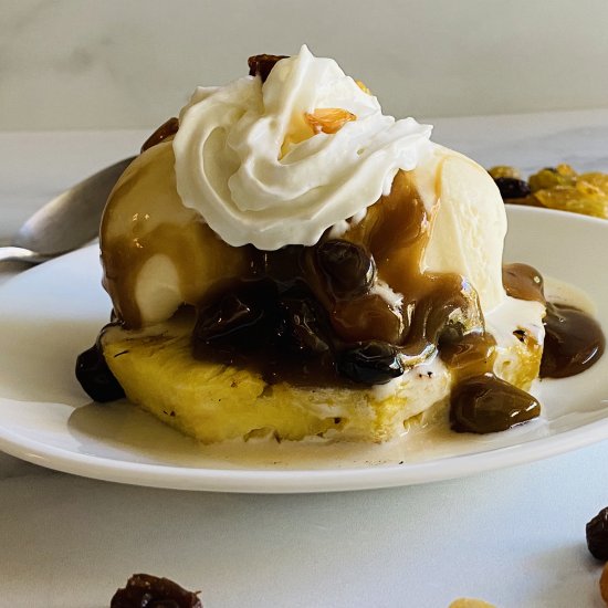 Rum Raisin Pineapple Sundaes