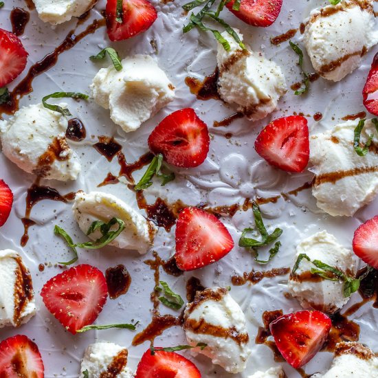 Ricotta & Strawberries & Balsamic