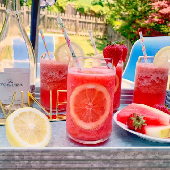 Fruity Lemonade Rose Slushies