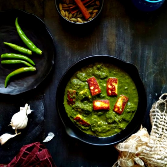 Indian Spinach Pesto With Paneer