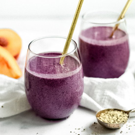 Blueberry Peach Zucchini Smoothie