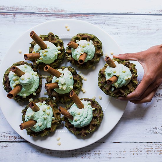 Matcha Mochi Waffles