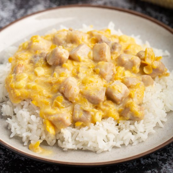 Creamed Corn with Pork & Rice