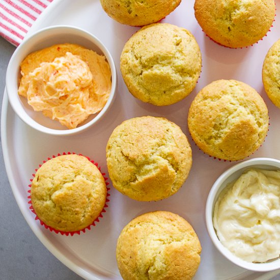 Cornbread Muffins & Flavored Butter