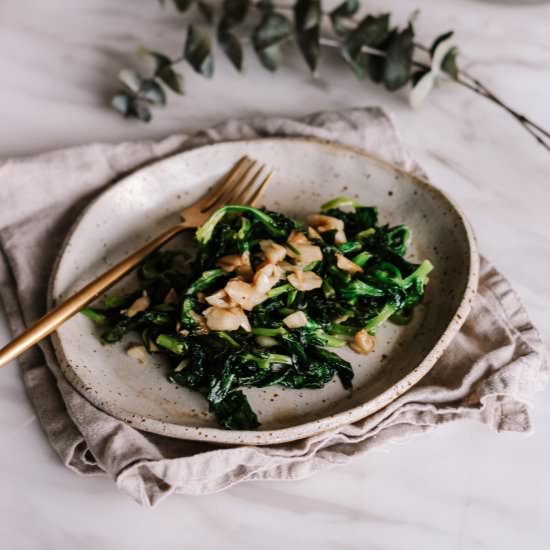 Stir-Fried Chinese Pea Shoots