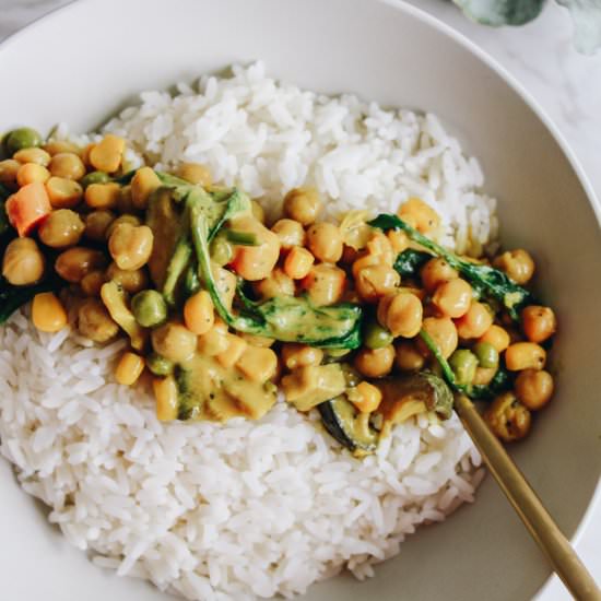 Easy Curried Chickpeas