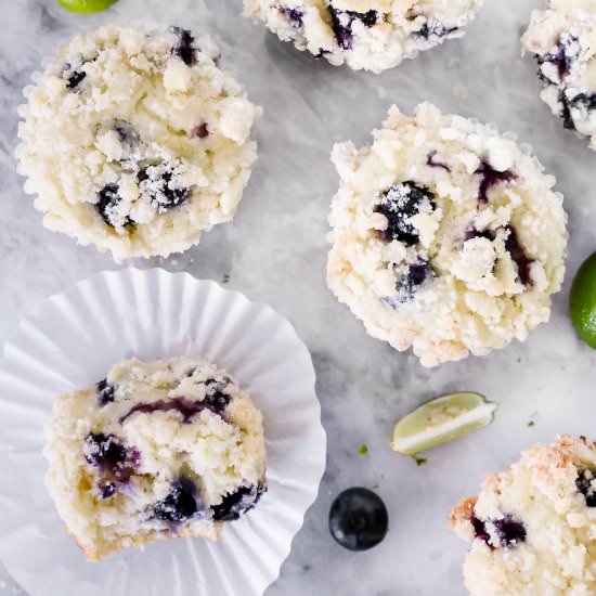 Key Lime Blueberry Muffins