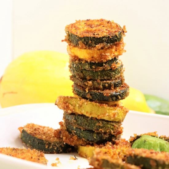 Vegan Breaded Zucchini (Baked)