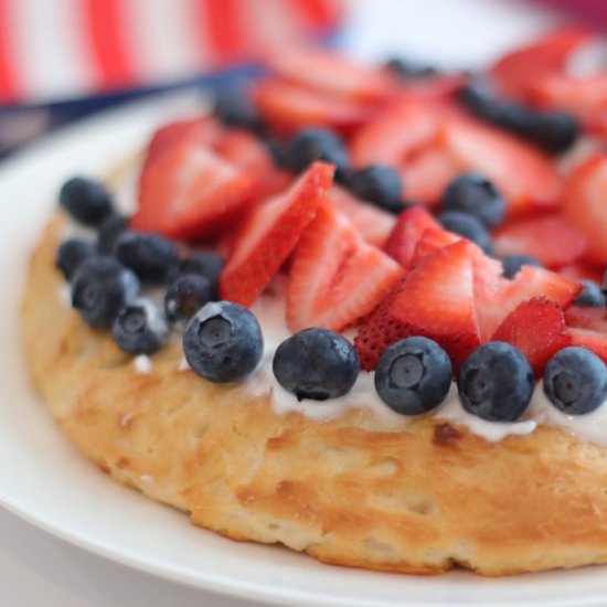 Red, White, & Blueberry Fruit Pizza