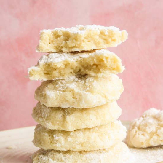 Lemon Cream Cheese Crinkle Cookies