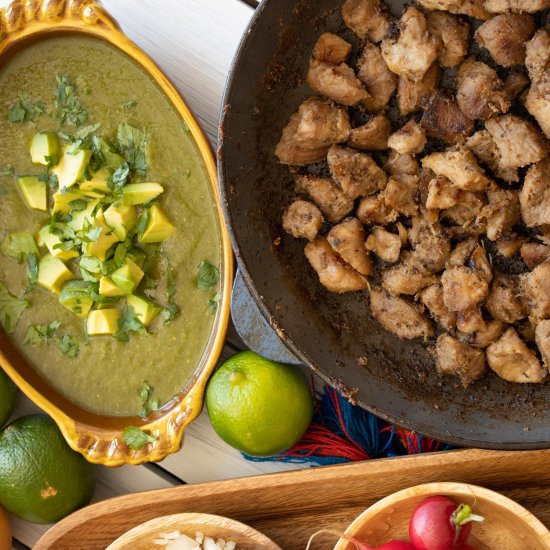 Carnitas Tacos with Tomatillo Sauce