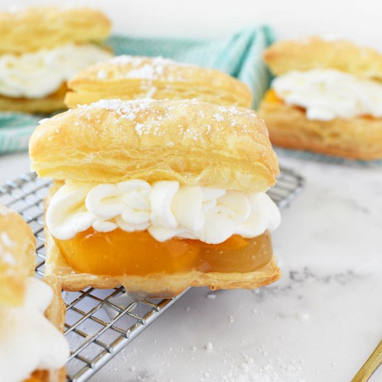 Peaches & Cream Puff Pastry