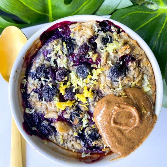 Lemon Blueberry Baked Oats