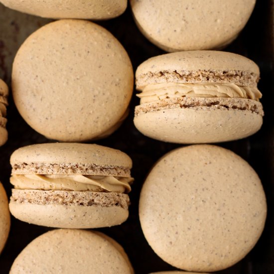 Hazelnut Mocha Macarons