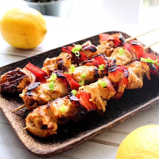 Grilled Lemon Chicken Skewers