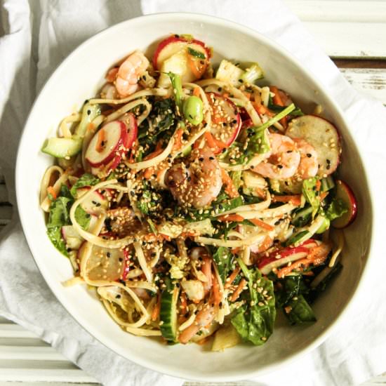 Shrimp Pasta Green Salad