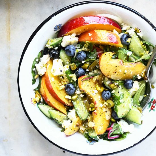 Cucumber nectarine salad