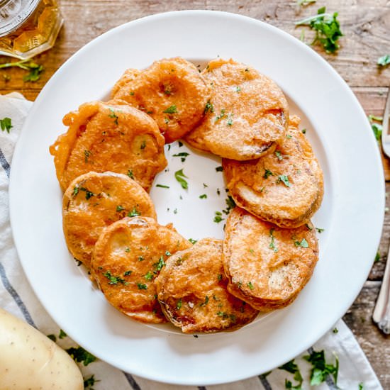 AMAZING Beer Battered Potatoes