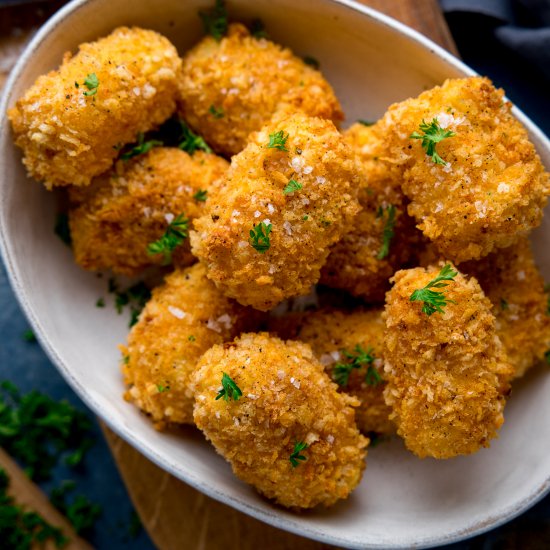 Baked Potato Croquettes with Cheese