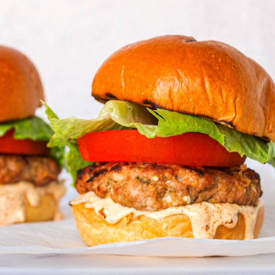 Jamaican Jerk Turkey Burgers