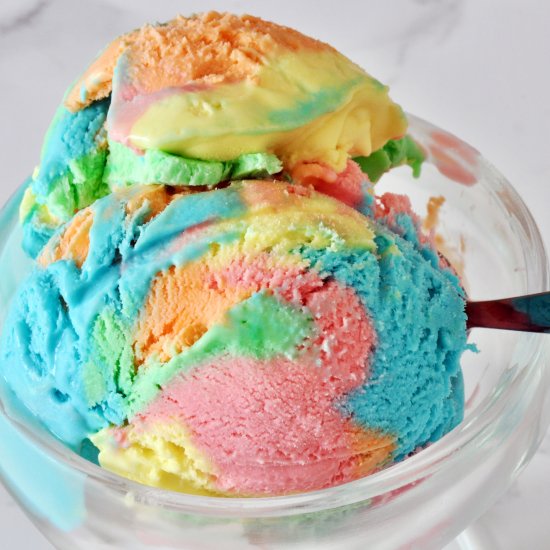 Fruit Rainbow Ice Cream